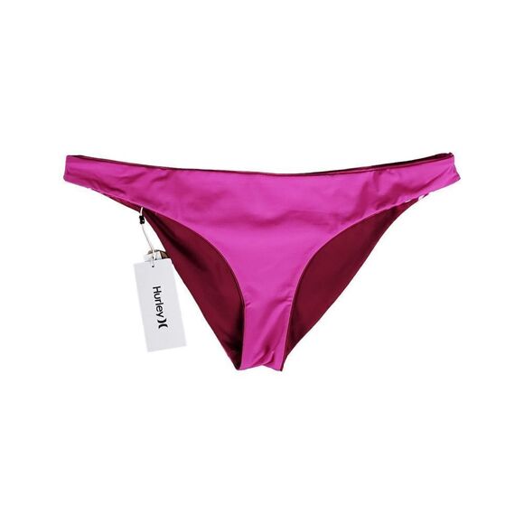 New Hurley Bikini Swim Bottom Size XL Moderate Coverage Pink Reversible Beach - Picture 10 of 10